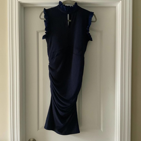 Kimi + Kai Maternity Madeline Ruched Mini Body-Con Dress XS - Picture 4 of 10